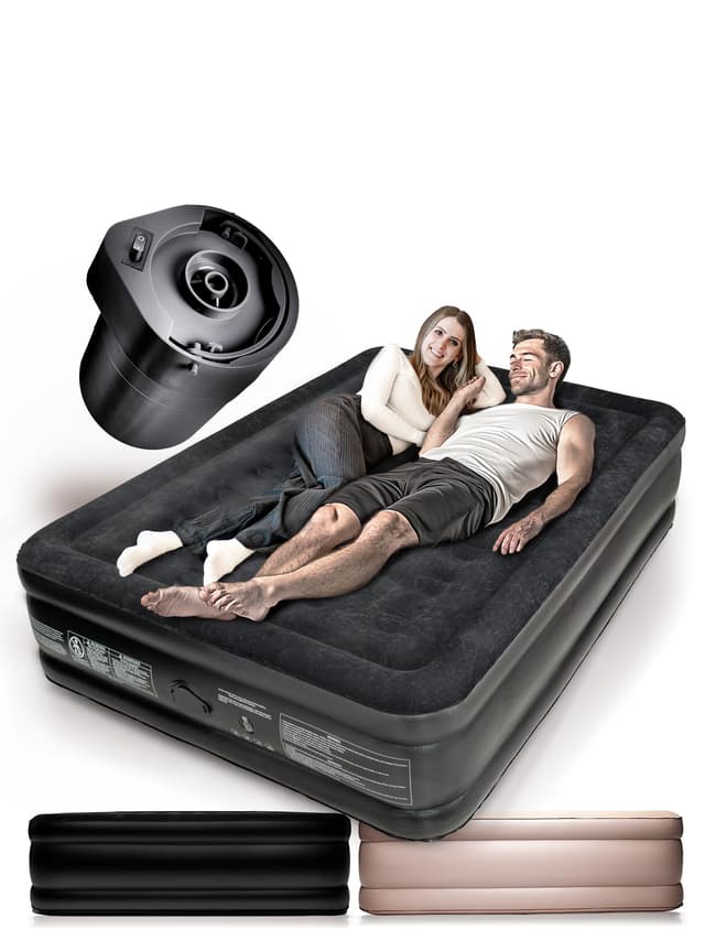 🌙 Aerios Luftbett für 2 Personen - Premium Gästebett ohne Stromkabel