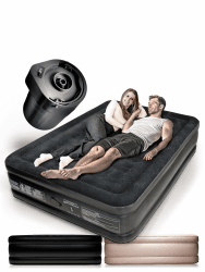 🌙 Aerios Luftbett für 2 Personen - Premium Gästebett ohne Stromkabel Angebot bei HelloDeals