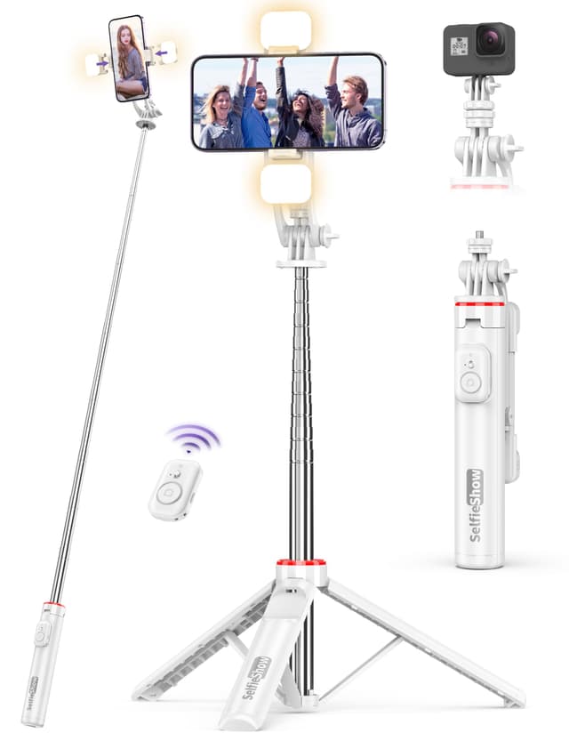 Selfie Stick Stativ mit 2 Fülllicht 📸✨