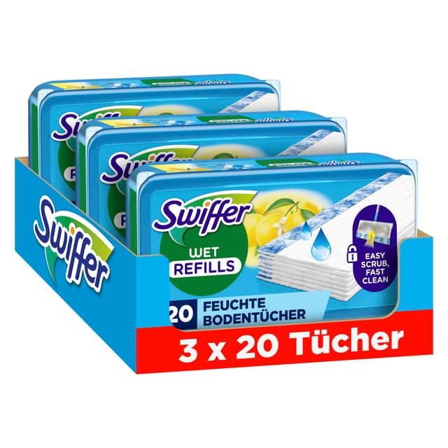🌟 Angebot: Swiffer Bodenwischer Feuchte Bodentücher mit Citrusfrische Duft 60-er Pack!