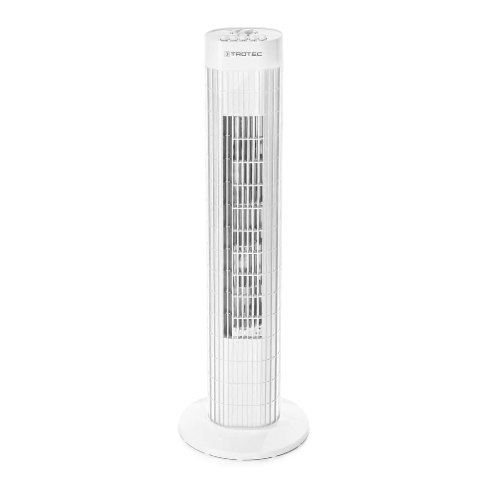 TROTEC Turmventilator TVE 30 T – 45 Watt, Oszillation 60°, 3 Stufen, leise, Timer, weiß 76 cm 🌀🌬️