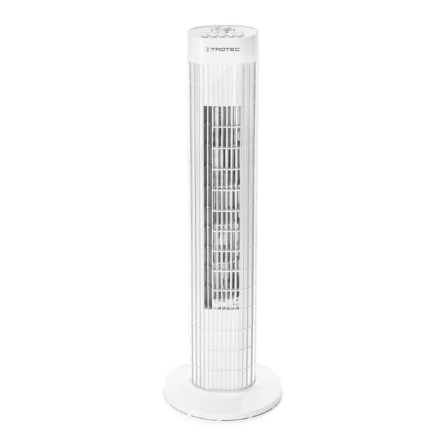 TROTEC Turmventilator TVE 30 T – 45 Watt, Oszillation 60°, 3 Stufen, leise, Timer, weiß 76 cm 🌀🌬️