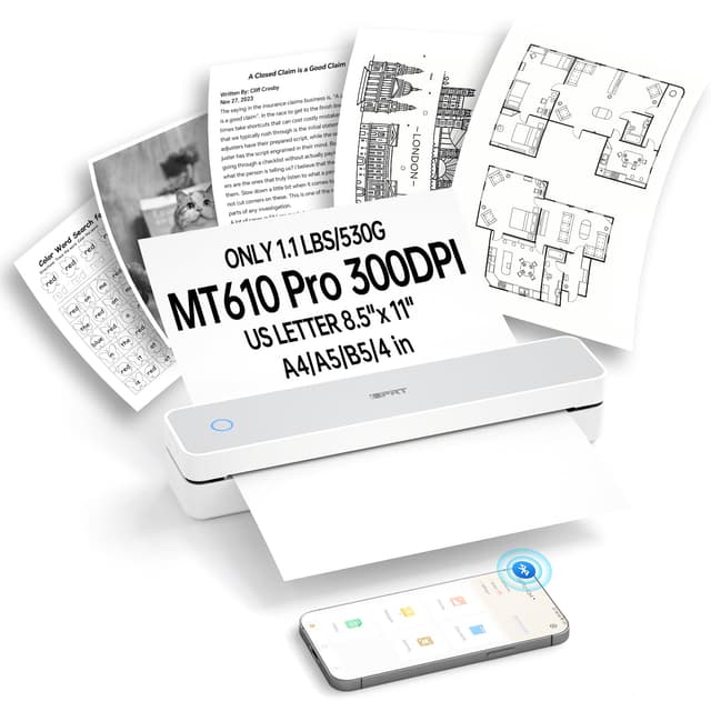 🖨️ iDPRT Tragbarer Thermo Drucker 300dpi Mini Thermodrucker A4