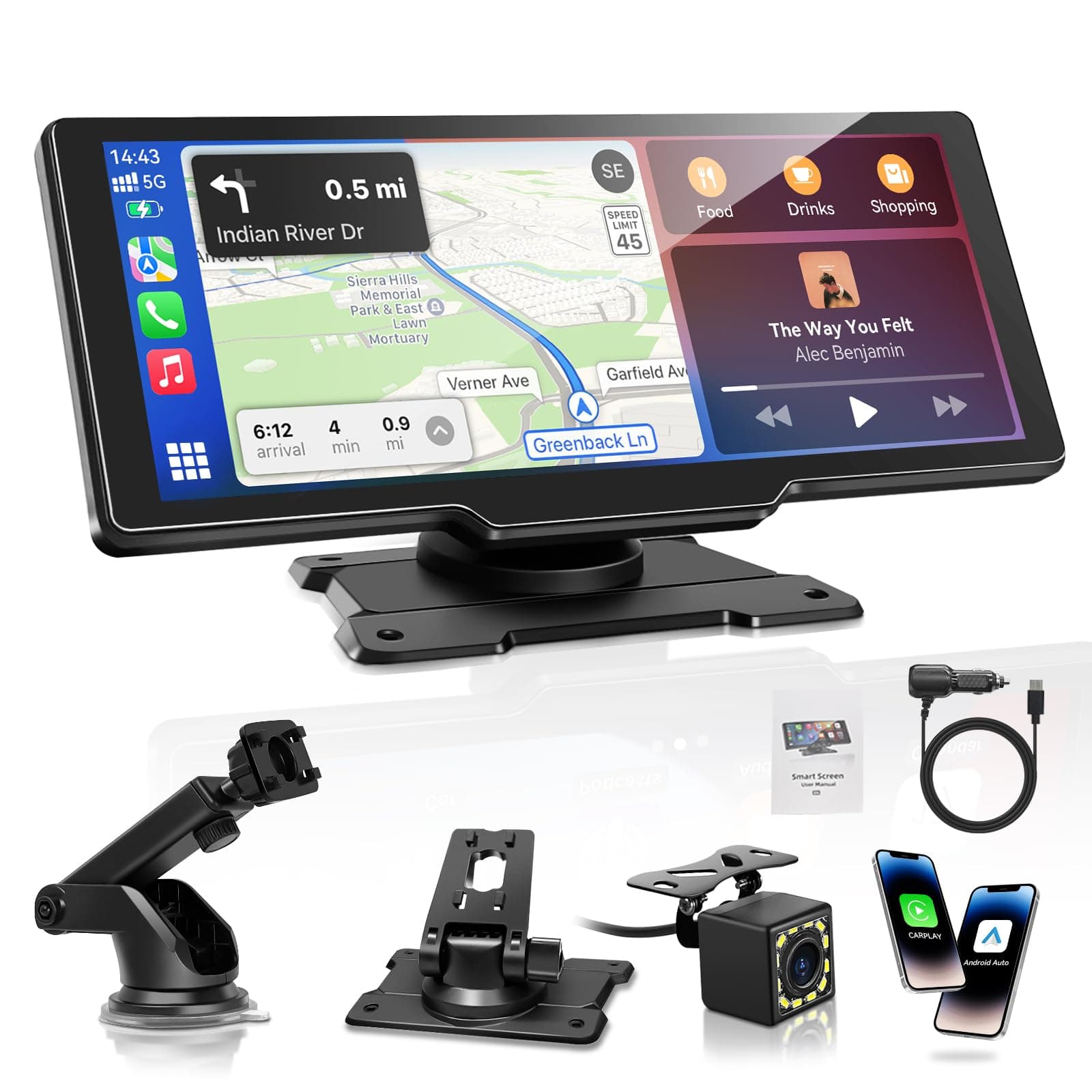 Carpeer CarPlay & Android Auto Display Car Stereo 10,26-Zoll-IPS-Touchscreen 🚗🔊