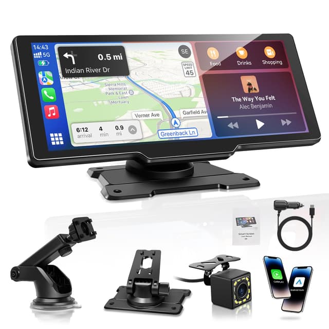 Carpeer CarPlay & Android Auto Display Car Stereo 10,26-Zoll-IPS-Touchscreen 🚗🔊