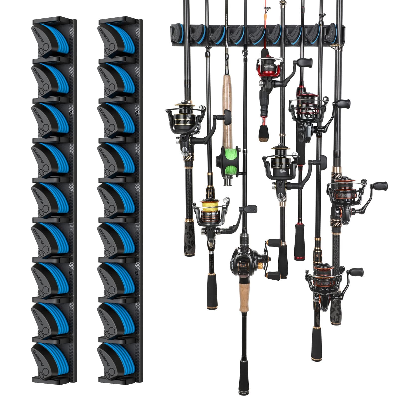 🎣 PLUSINNO Vertikaler Angelrutenhalter für bis zu 18 Ruten oder Kombinationen 🎣