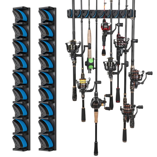 🎣 PLUSINNO Vertikaler Angelrutenhalter für bis zu 18 Ruten oder Kombinationen 🎣