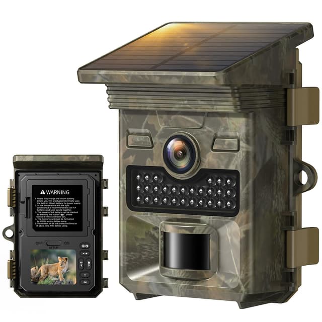 🌿📷 VOOPEAK Solar Wildkamera 4K 48 MP | Bewegungsmelder | Nachtsicht | IP66 Wasserdicht