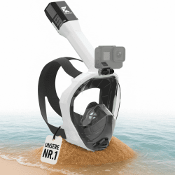 🌊🤿 Khroom Schnorchelmaske Seaview Pro | Vollmaske für Erwachsene ab 1.70m | CO2 sicher Angebot bei HelloDeals