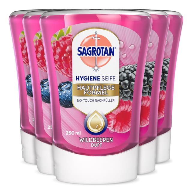 Sagrotan No-Touch Nachfüller Wildbeeren 5 x 250ml - 5€ Rabatt! 🌿