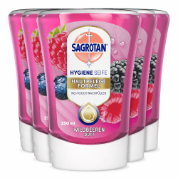 Sagrotan No-Touch Nachfüller Wildbeeren 5 x 250ml - 5€ Rabatt! 🌿 Angebot bei HelloDeals