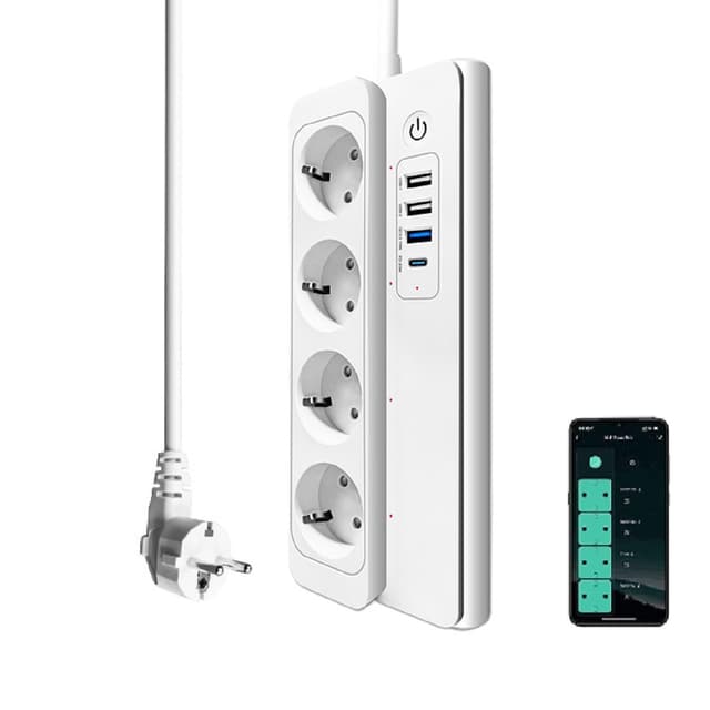 ZigBee Mehrfachsteckdose mit USB C und Überspannungsschutz