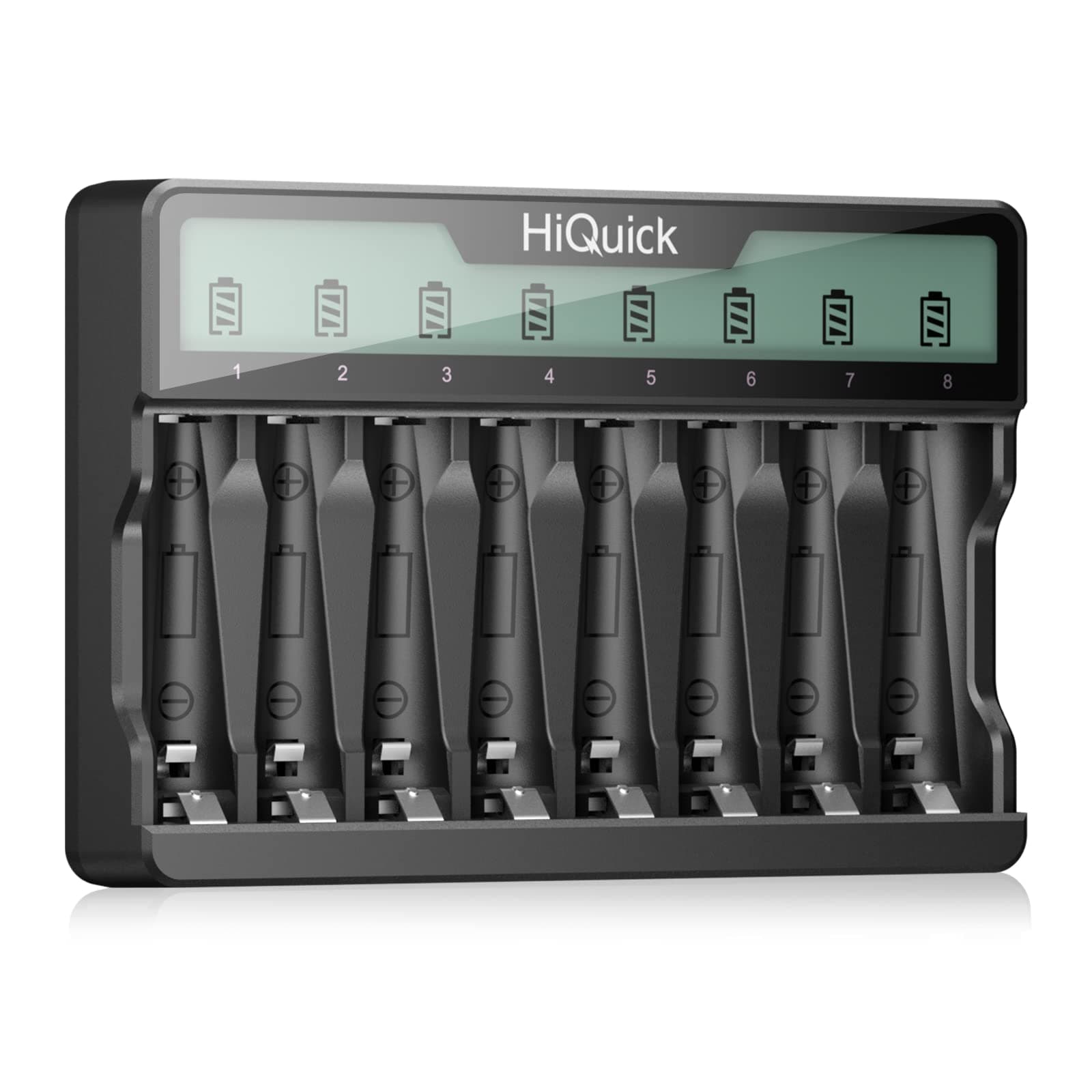 🔋🔌 HiQuick Akku Ladegerät für AA AAA Batterien mit LCD Anzeige ladegerat 🌟
