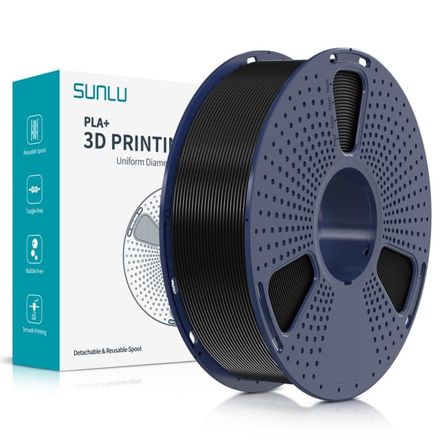 SUNLU PLA Plus 3D Drucker Filament 1.75mm Schwarz 1000g