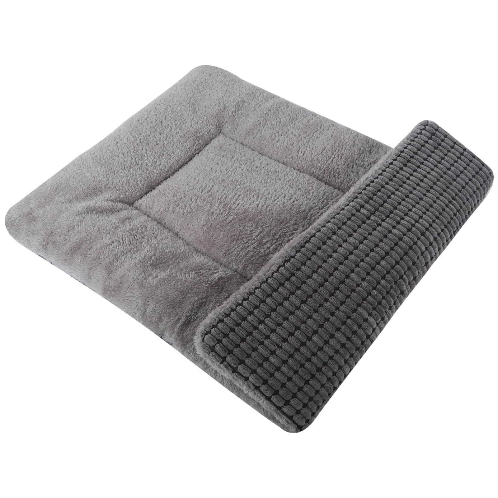 🐶 PET SPPTIES Hundebett 🐾 Weiches und Warmes Matten Hundekissen 🐕‍🦺 Waschbarn kuschelig Umkehrbar Haustier Sofakissen PS085 (75X50 cm, Grau)