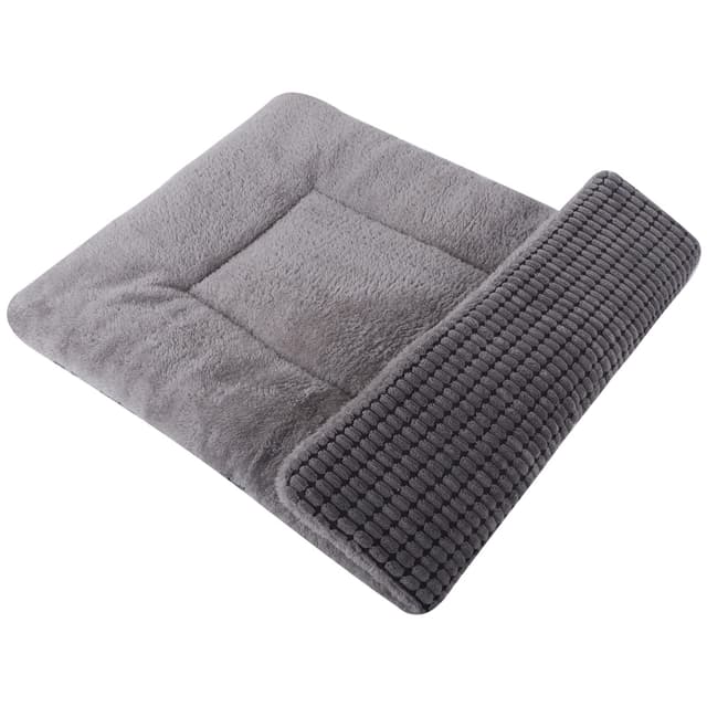 🐶 PET SPPTIES Hundebett 🐾 Weiches und Warmes Matten Hundekissen 🐕‍🦺 Waschbarn kuschelig Umkehrbar Haustier Sofakissen PS085 (75X50 cm, Grau)