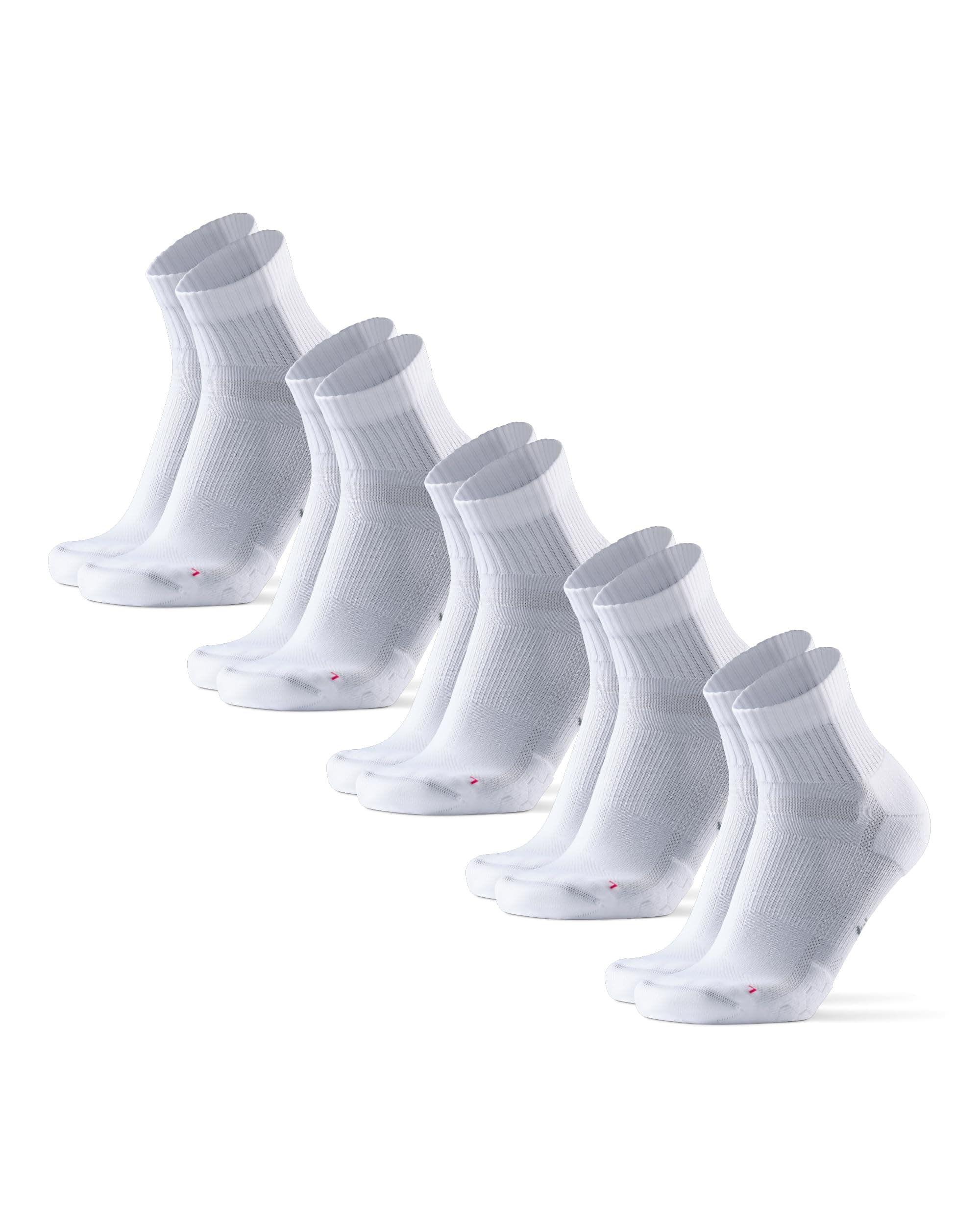 DANISH ENDURANCE Quarter Laufsocken, 5 Paar 39-42 Weiß 🏃‍♂️🏃‍♀️