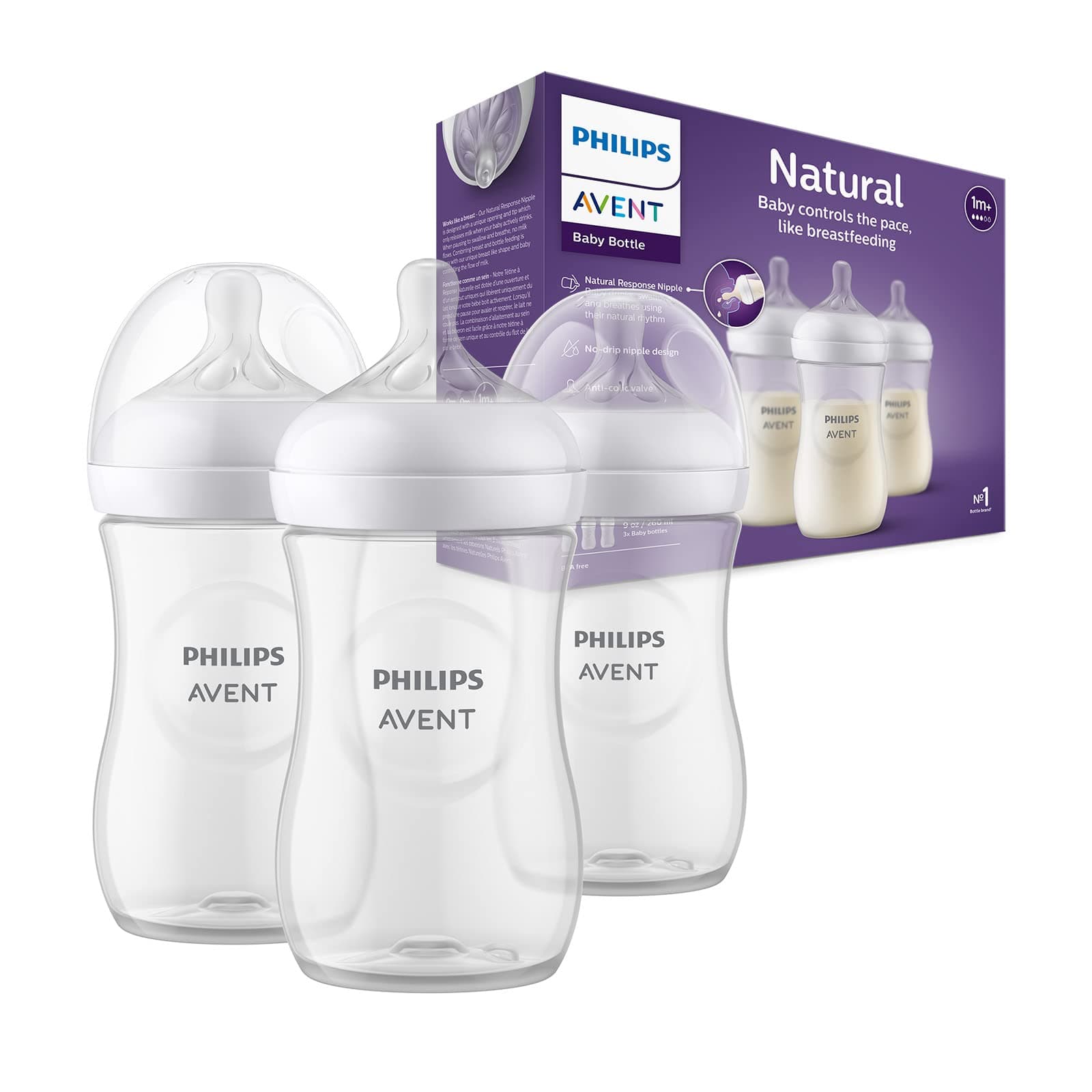 🍼 AVENT Babyflaschen Natural Response - 3er Pack, 260 ml - Angebot
