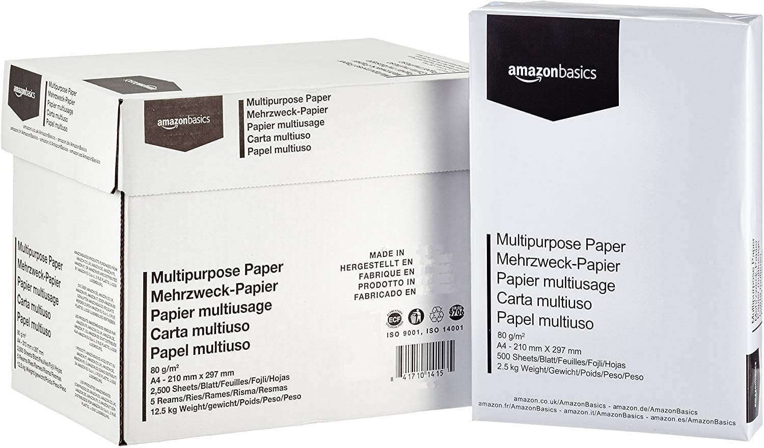 🖨️ Amazon Basics Druckerpapier - 5 Packungen | 2.500 Blatt