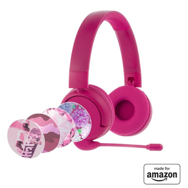 🎧 Brandneu und „Made for Amazon“: Bluetooth-Kinderkopfhörer BuddyPhones PopTime Pro mit Lautstärkebegrenzung und Bügelmikrofon (Alter: 3-12 Jahre), Pink 🎵