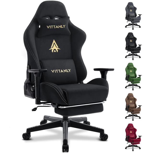 Vittanly Gaming Stuhl - Luxuriöser Wildlederimitat Gaming Chair Bürostuhl 🎮