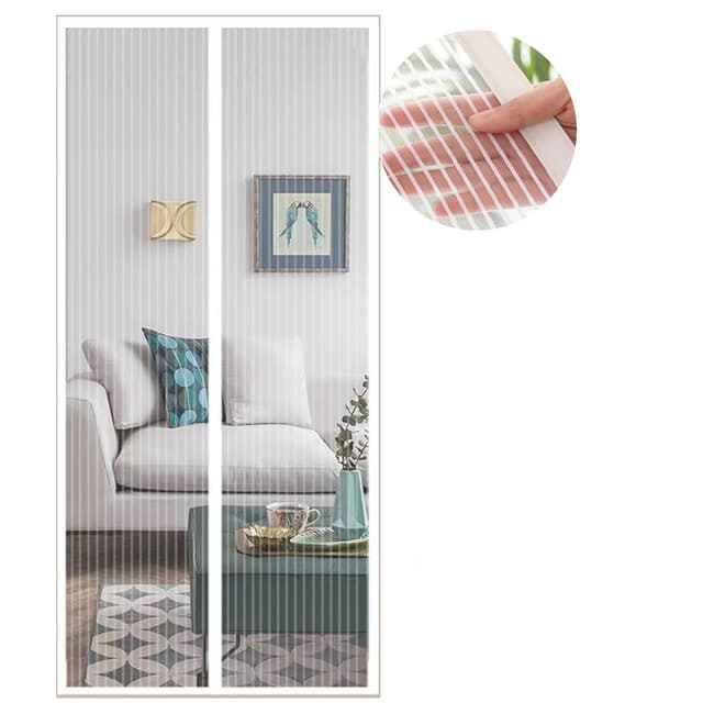 🪰🚪 Fliegengitter Tür Magnet 190x200 cm - Insektenschutz ohne Bohren