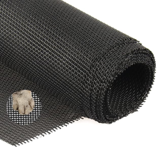 🐱 Yotache Katzenschutzgitter 252×122 cm Schwarz | PETSCREEN | PVC-beschichtetes Polyester