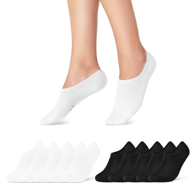 🧦 10 Paar Füßlinge Damen Herren No Show Sneaker Socken Atmungsaktiv & Rutschfest