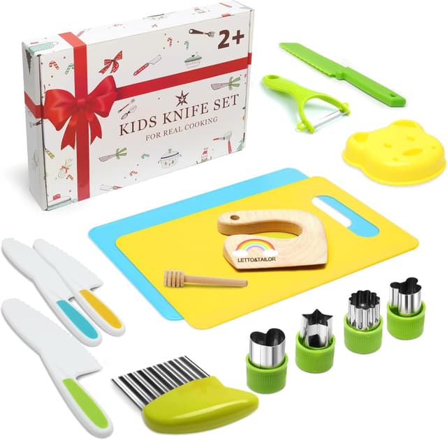16-teiliges Kinder Sicherheit Kochmesser Küchenmesser Set 🌈🔪 Montessori Spielzeug