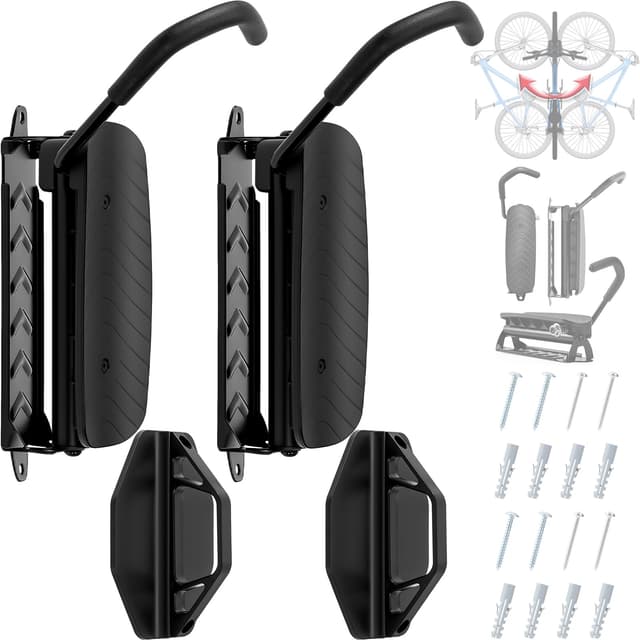 🚴‍♂️ Hycline Fahrrad Wandhalterung 2er Pack - Schwenkbare Fahrradständer für Garage 🛠️