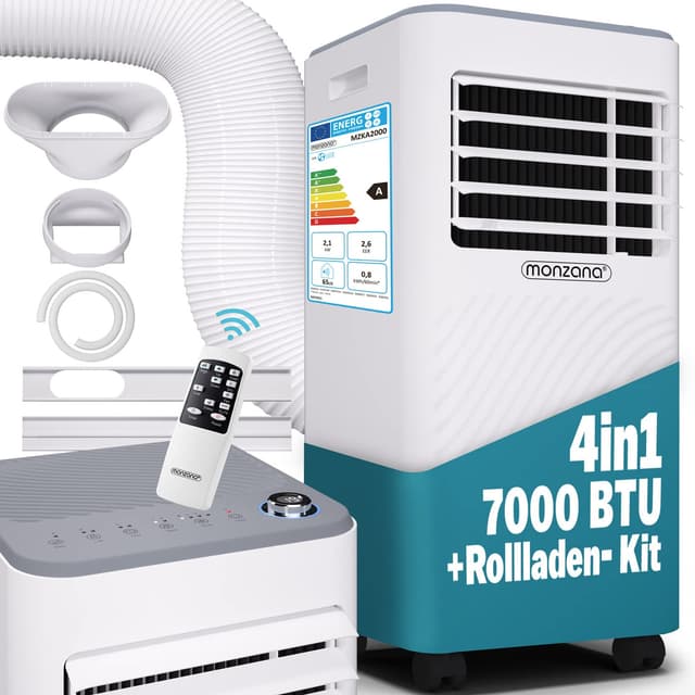 Monzana® Lokale Klimaanlage MZKA2000 Mobil Abluftschlauch 7000BTU 3in1 🌬️