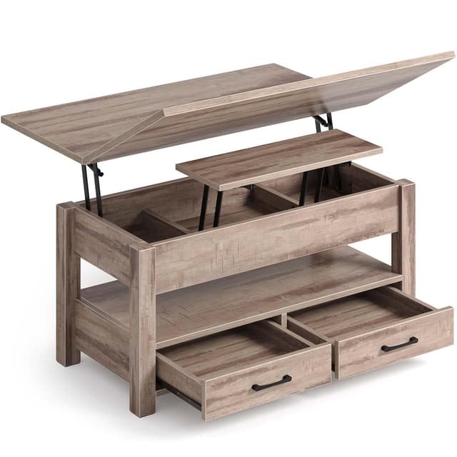 Rolanstar Couchtisch Höhenverstellbar mit Schublade & verstecktem Fach 😍🛋️