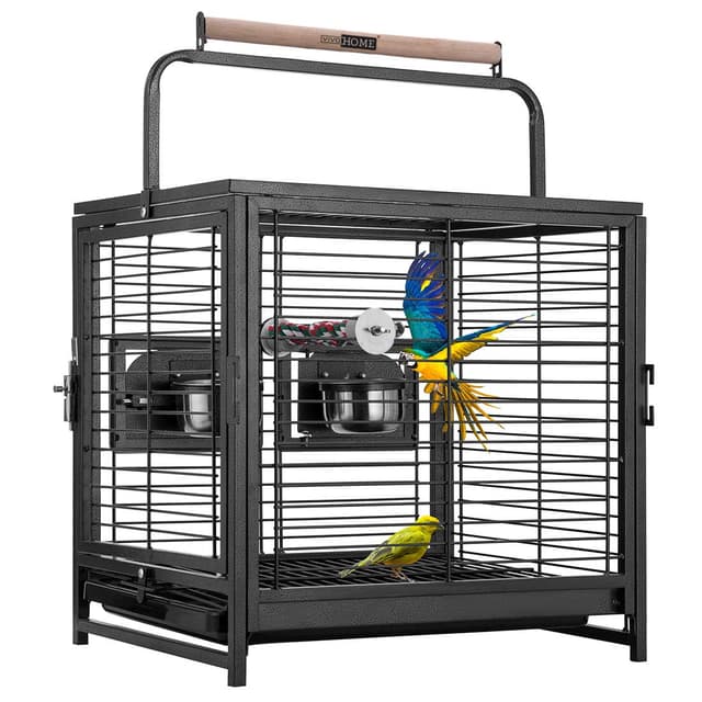 🐦🏡 VIVOHOME Vogelkäfig für Papageien 48cm Transportkäfig für Sittiche & Papageien 🏞️