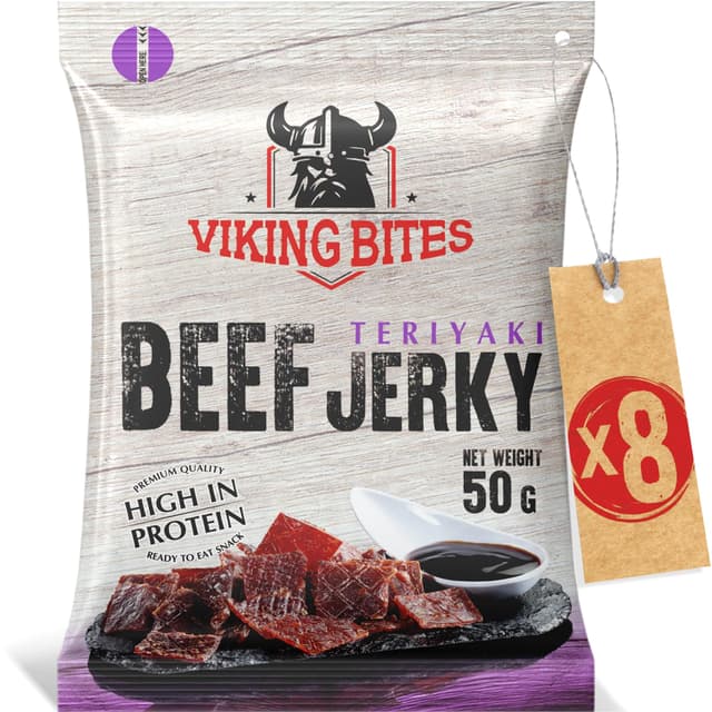 🔥 Angebot: Viking Bites Beef Jerky Teriyaki 400g (8 x 50g) 🥩