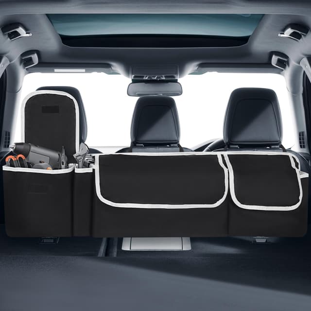 🚗 Parastar Auto Kofferraum Organizer mit 4 Taschen aus Oxford-Stoff, Schwarz 🌟 Wasserdicht 🌊 Universal Auto Zubehör