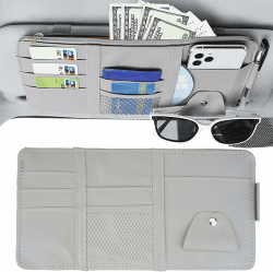 🚗🕶️ Cuhostki Auto Sonnenblende Organizer 31x15.5cm - Multifunktions Aufbewahrungstasche