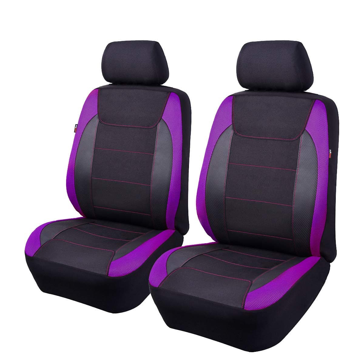 🚗🌟 Angebot: Netzstoff Vordersitzbezüge in Lila - 2 Fronts Schwarz und Violett