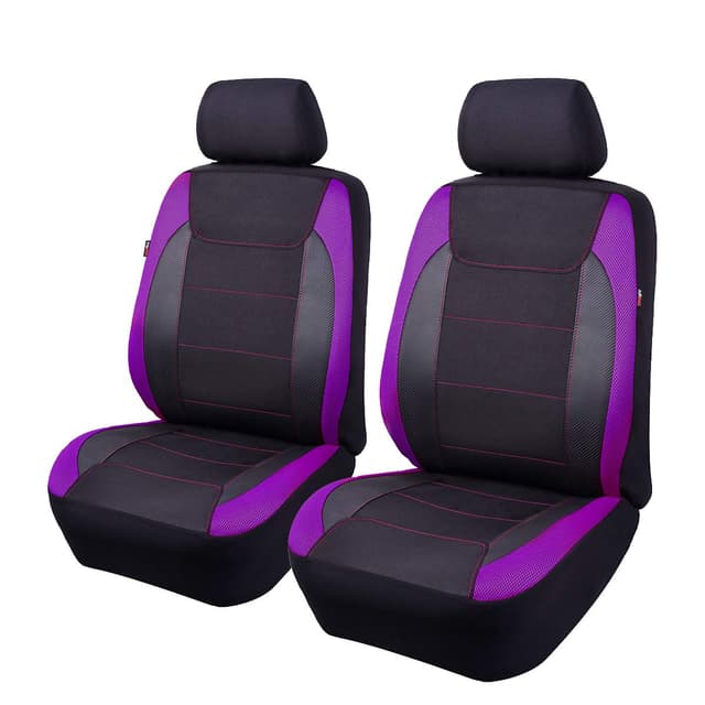 🚗🌟 Angebot: Netzstoff Vordersitzbezüge in Lila - 2 Fronts Schwarz und Violett