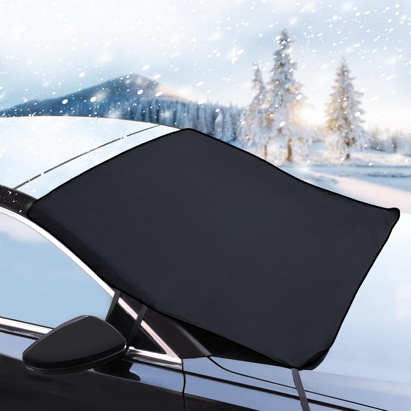Noosverl Scheibenabdeckung Auto Winter | Wabdeckung Auto Faltbar Schutz Gegen Schnee, Eis, Frost und UV | Universelle Größe 190x107cm