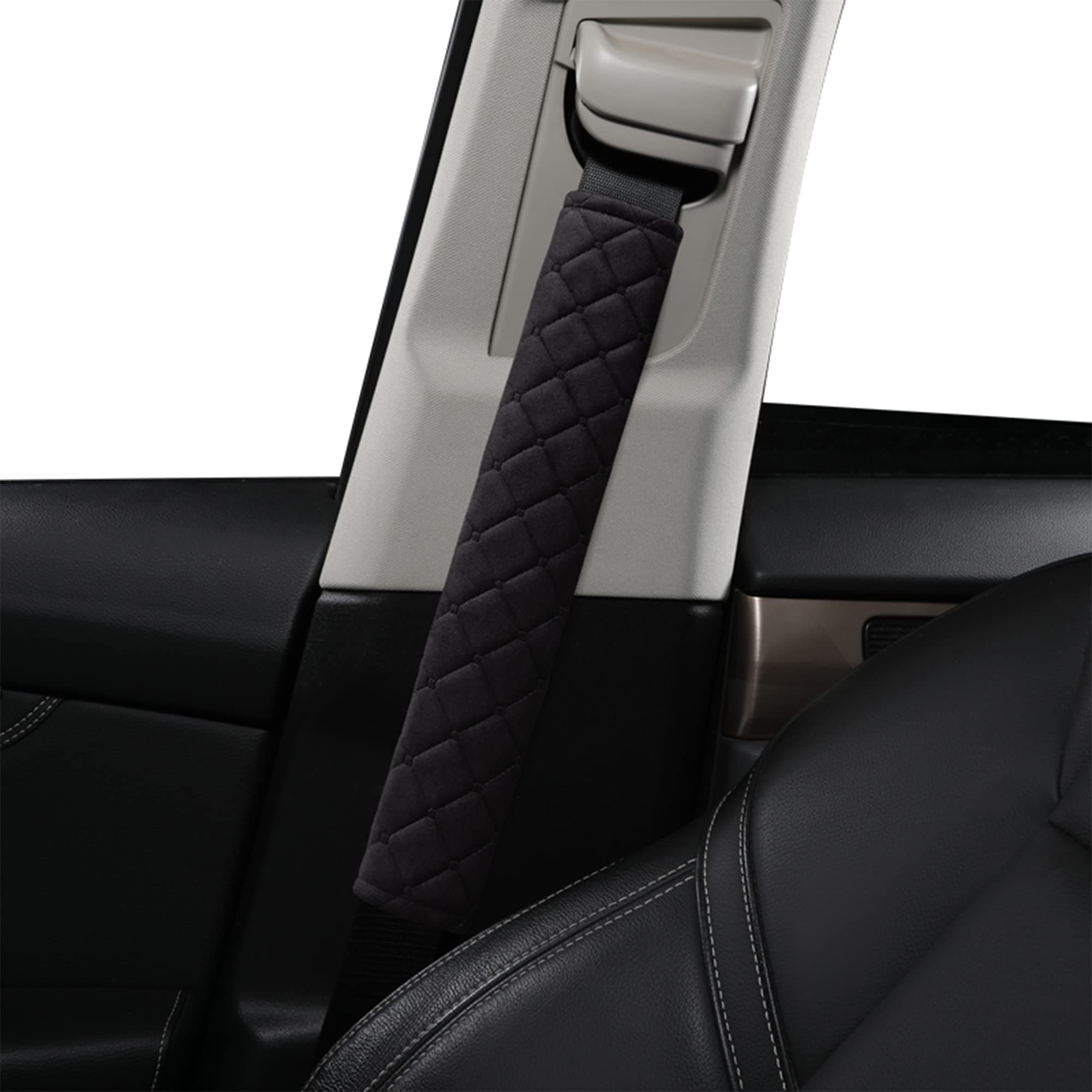 🚗👨‍👩‍👧‍👦 Weiche Auto-Sicherheitsgurtbezüge für alle! 2 Stück Schwarz 33cm