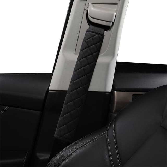 🚗👨‍👩‍👧‍👦 Weiche Auto-Sicherheitsgurtbezüge für alle! 2 Stück Schwarz 33cm