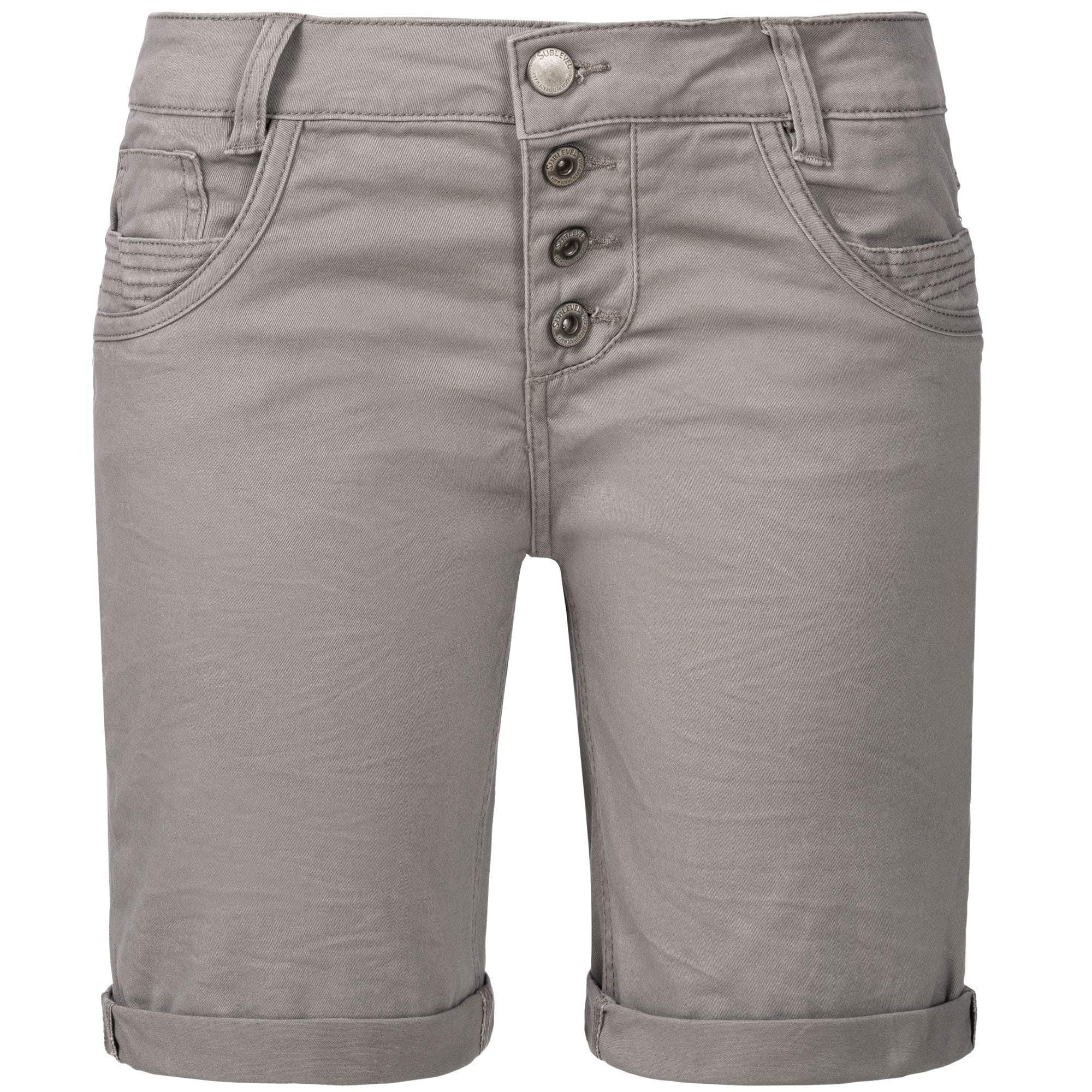 Sublevel Damen Denim Bermuda Chino Stretch Shorts mit Aufschlag 🌞👖