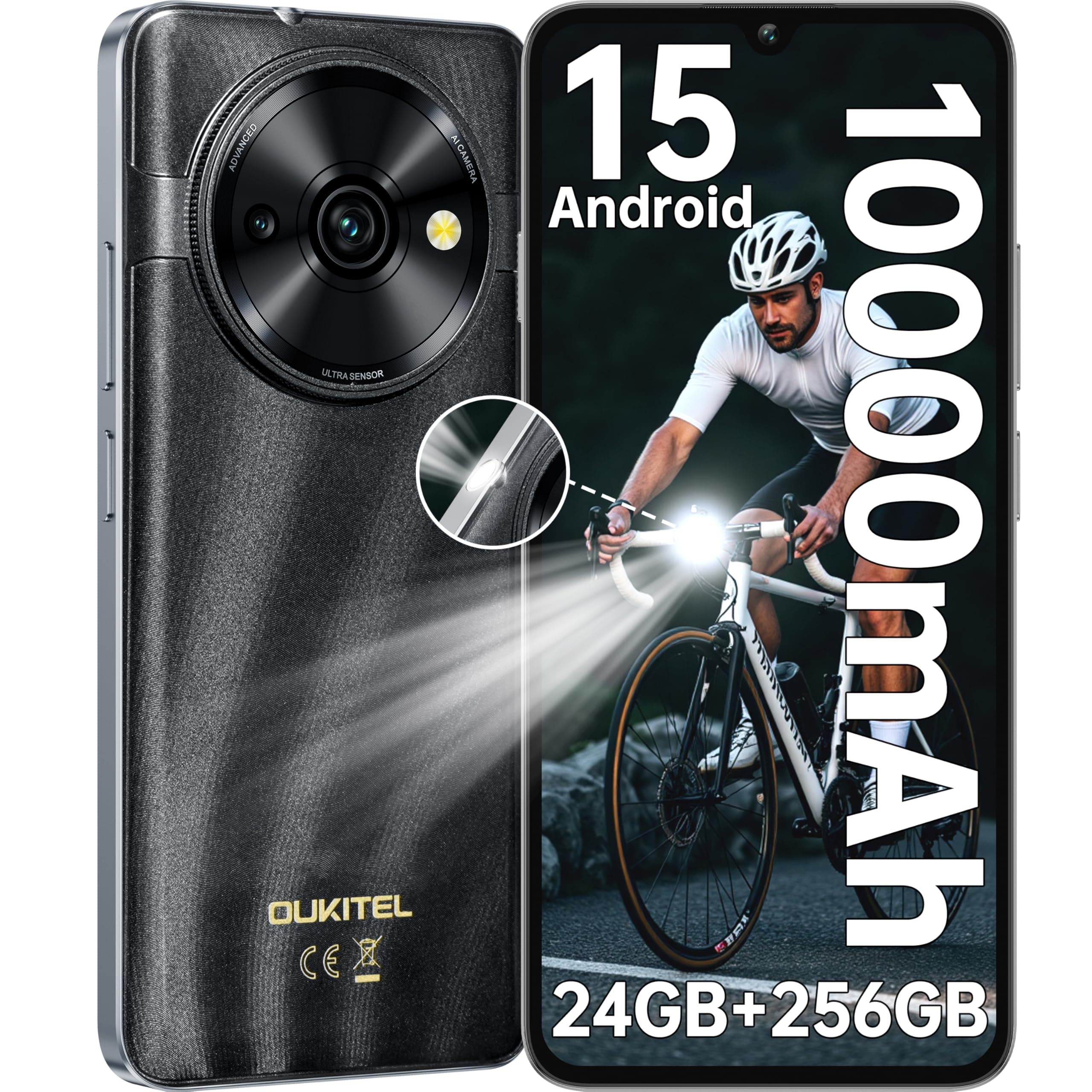 📱 OUKITEL C59 Pro Smartphone Ohne Vertrag Android 15-24GB+256GB 🌟