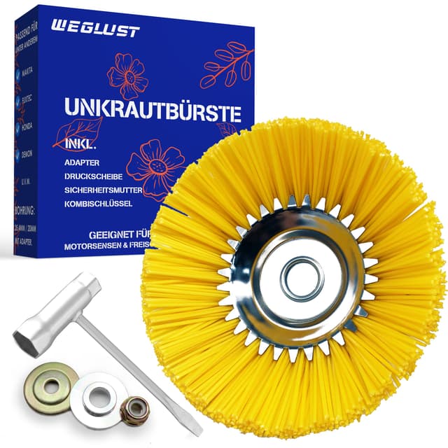 🌿🛠️ WEGLUST Nylon Unkrautbürste für Motorsense 200x25,4mm 🌿🛠️