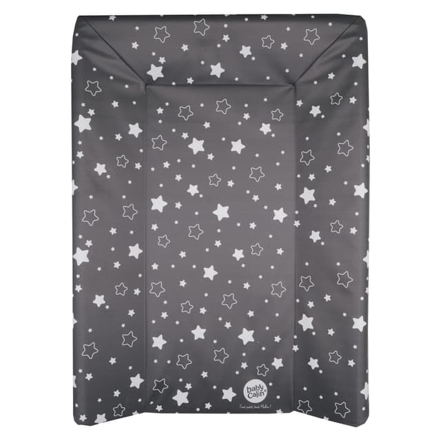 🌟👶 babyCalin Luxury Star Wickelauflage Dunkelgrau 50 x 70 cm 🌟👶
