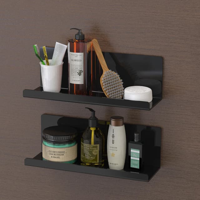 🌟 Tolles Angebot! Acryl Schweberegal ohne Bohren - Schwarz 30cm