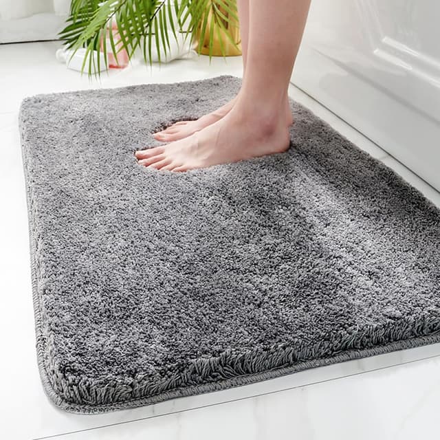 Lkw Ogechi 40x60 cm rutschfest Einfarbiger Badematte - Super Saugfähige Badematte für Badezimmerboden