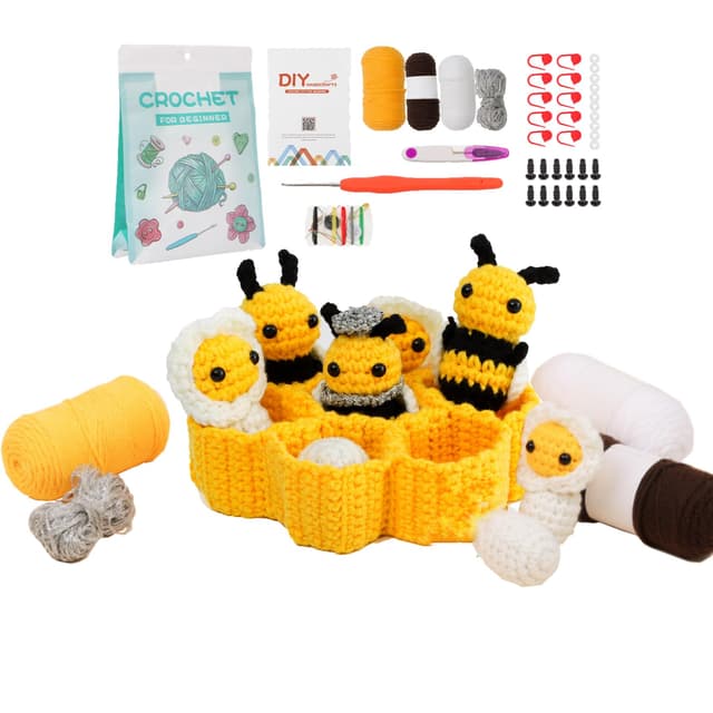 GCFTIFF Häckel Kit für Anfänger mit Videokurs 🧶🐝