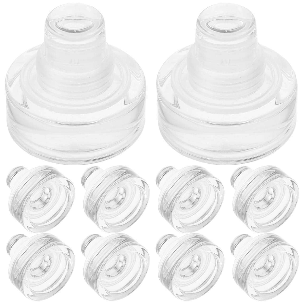 🍷🍾 10 Stück Glas Weinstopfen T-förmiger Korken - Weinflaschenverschluss aus Glas 🍷🍾