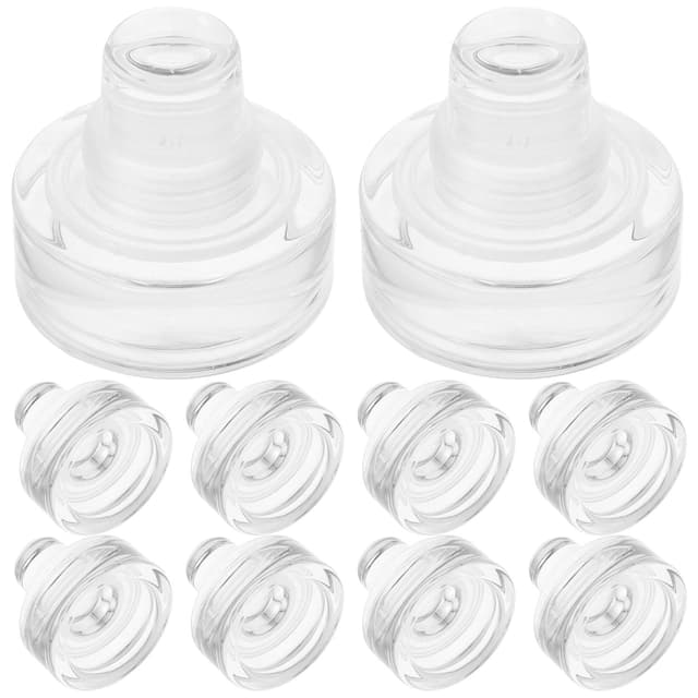 🍷🍾 10 Stück Glas Weinstopfen T-förmiger Korken - Weinflaschenverschluss aus Glas 🍷🍾